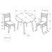 I 1011 Dining Set 3 Pcs./ White Top/White Metal (Online Only)