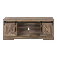 I 2748 TV Stand - 60"L/ Brown Reclaimed-Look with 2 Sliding Doors (Online Only )