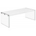 I 3286 Coffee table-Glossy white With Tempered Glass (Online Only)