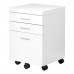 I 7048 Filing Cabinet-3 Drawer /White on Castors (Online only)