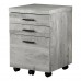 I 7401 Filing Cabinet-3 Drawer/ Grey Reclaimed wood/ castors (Online Only)