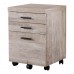 I 7402 Filing Cabinet-3 Drawer/ Taupe Reclaimed Wood/ Castors (Online Only)