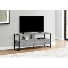 A-7162 TV Stand-48"L Grey/Black Metal (Online Only)