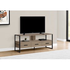 A-8162 TV Stand-48"L Dark Taupe/Black Metal (Online Only)