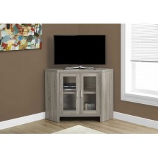 A-1072 TV Stand-42 "L Dark Taupe Corner with Glass Doors (Online Only)