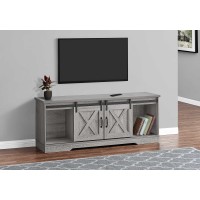 I 2747 TV stand-60"L/ Grey with 2 Sliding Doors (Online Only)