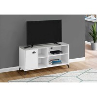 A-0482 TV Stand-48"L/White/Grey Cement-Look Top (Online Only)