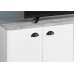 I 2841 TV Stand 60"L White/Grey Cement -Look Top(Online Only)