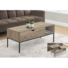 A-6083 Coffee Table-42 " L/ Lift-Top Dark Taupe/ Black Metal (Online Only)