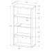 I 7407 Bookcase Black/Grey With Adjustable Shelves (Online Only)