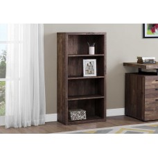 A-4047 Bookcase Brown Reclaimed Wood-Look with Adjustable Shelves (Online Only)