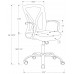I 7461 Office Chair- Grey/ Chrome Base On Castors (Online Only)