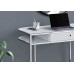 I 7520 Computer Desk-48"L/Glossy White/Chrome Metal (Online Only)
