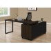 A-0177 Computer Desk-72" L Espresso/Black Executive corner (Online Only)