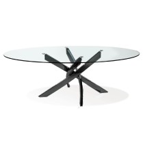 Genesis Oval Dining Table with Black Legs (online only)