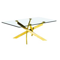 Genesis Rectangle Coffee Table Gold (Online only)
