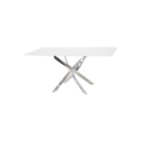 Genesis Rectangle 63" Marble glass Top Dining Table (Online Only)