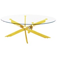 Genesis Oval Coffee table Gold (Online only)