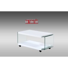 Madonna White Glossy Condo Size Coffee table (Online only) 