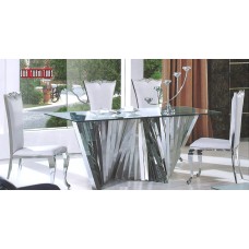 Windsor  Clear Tempered glass Dining table (Online only)