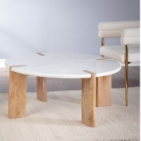 13-1080 Majestic Coffee Table with Natural Marble Top (Online Only)