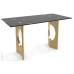31-099 Brighten Gold  Base with Marble Glass Dining Table (Online only)