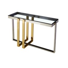 34-074 SUNNY SILVER AND GOLD CONSOLE TABLE  (EXCLUSIVE ONLINE SALE !)