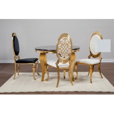 53-025 Belford Gold Stainless Steel Base Dining Chair (Online Only)