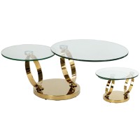 Ring Extendable Coffee Table Gold  (Online Only)