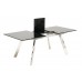 Bentley Black Glass Extension Dining table (Online only)