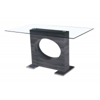 Comet  rectangular glass top Pub table (Online only)