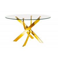 Genesis 51" Round Dining Table Gold (online only)