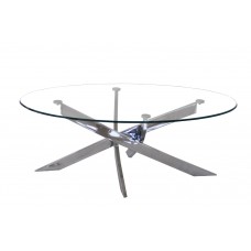Genesis Oval Coffee table Silver (Online only)