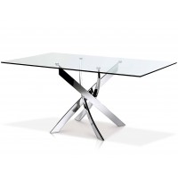 Genesis Rectangular 54 " Dining Table Silver (Online Only)