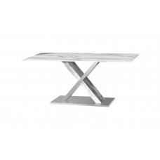 Naples Marble Look Tempered Glass top Dining Table (Online only)