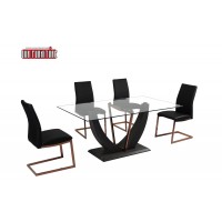 Norway Rectangle Glass Dining Table Gold (Online only)
