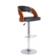 ST-7505 Black PU with Wood Backing  Adjustable Bar Stool (Online only)