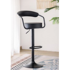 ST-7560 Soft Black Premium PU Bar Stools (SET OF 2 CHAIRS) Online only