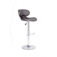 ST-7701 Brown PU Adjustable Bar Stool with chrome metal base. SET OF 2 CHAIRS (Online only)