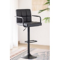 ST-7705 Soft Black Premium PU Bar Chair (SET OF 2 CHAIR) (Online only)