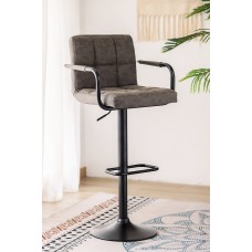 ST-7706 Soft Grey Premium PU Bar Chair (SET OF 2 CHAIR) (Online only)
