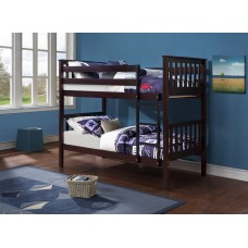 B-101-E  Espresso Wooden Twin/Twin Bunk Bed Convert into Two Beds (Online only)