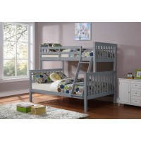 B-102-G  Grey Wooden Twin/Full Bunk Bed Converts into two beds (Online only)