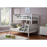 B-102- W  White Wooden Twin/Full Bed converts into two Beds (Online only)