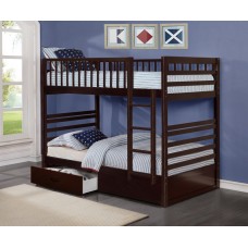 B-110-E Twin/Twin Espresso Wooden Bunk Bed convert into 2 Beds (Online only)