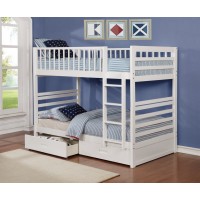 B-110- W Twin/Twin Bunk Bed (Online only)