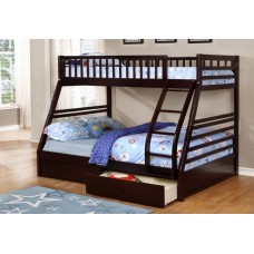 B-117-E  Twin/Full Espresso Bunk Bed Converts into 2 Beds. (Online only)
