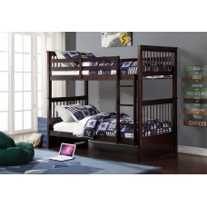 B-121-E  Twin/Twin Espresso Wooden Bunk Bed Converts into 2 Beds.(Online only)