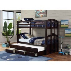 B-1840  Twin/Twin Bunk Bed  Espresso. (Online only)