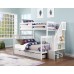 B-1852 Twin/Full Bunk Bed White (Online only)